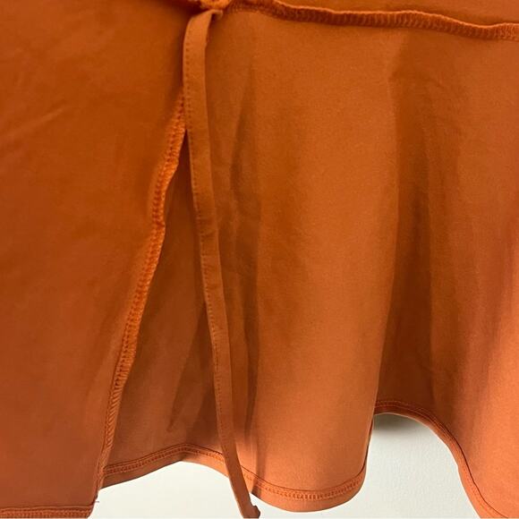 Halara Cardigan Puffed Sleeves Athleisure Loungewear Orange Women's Small NWT - Picture 3 of 7